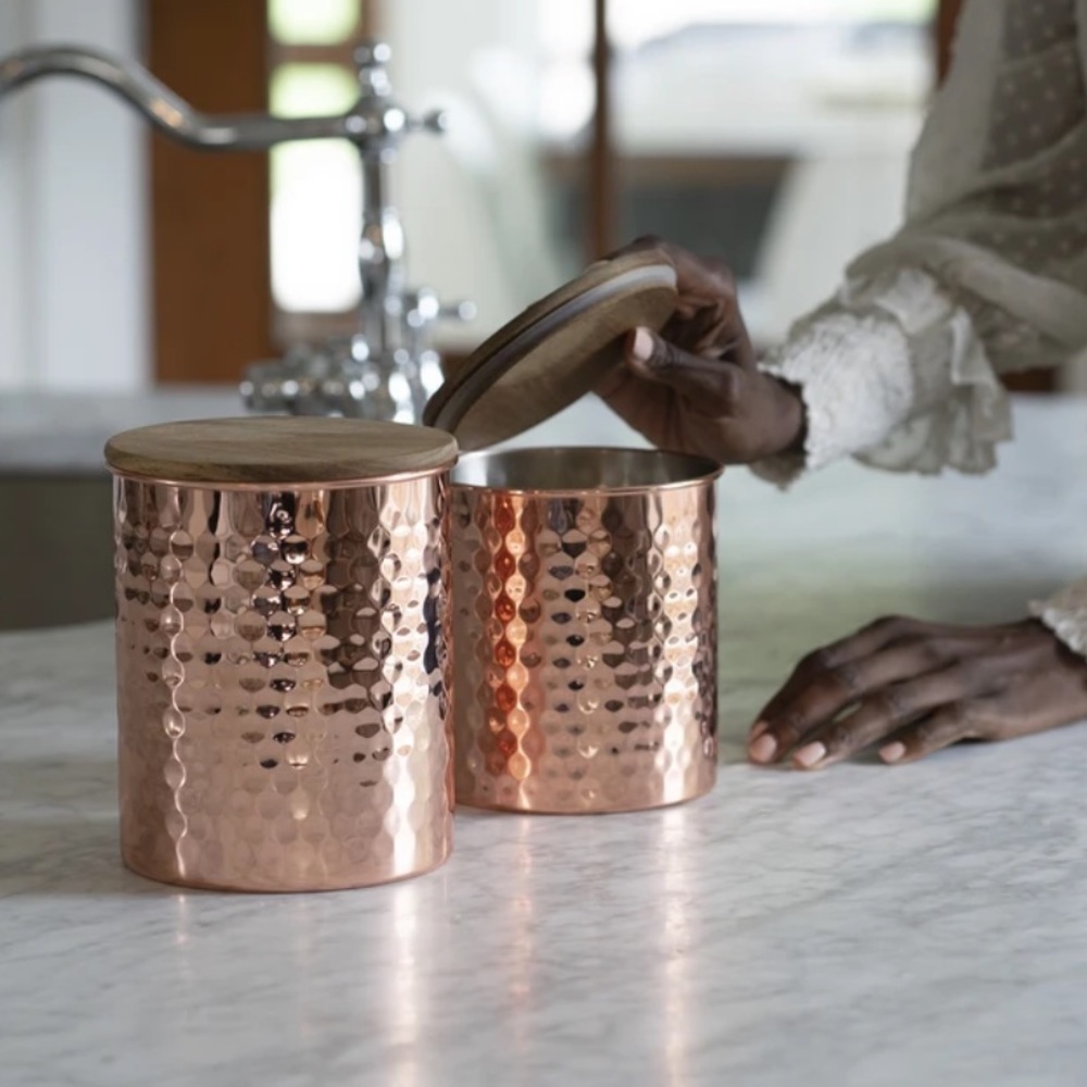UNCOMMON JAMES Hammered Copper Canisters